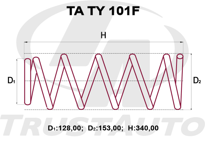 Пружина ходовой части TRUSTAUTO TATY101F